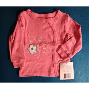 Shirt 6 To 9 months New Duck Duck Goose pink long sleeve Daddy Loves Me baby